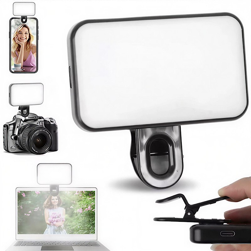 چراغ نورپردازی شارژی موبایل و لپ تاپ مدل کلیپسی