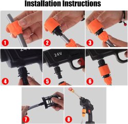 کارواش و سمپاش شارژی 3 حالته مدل 8106